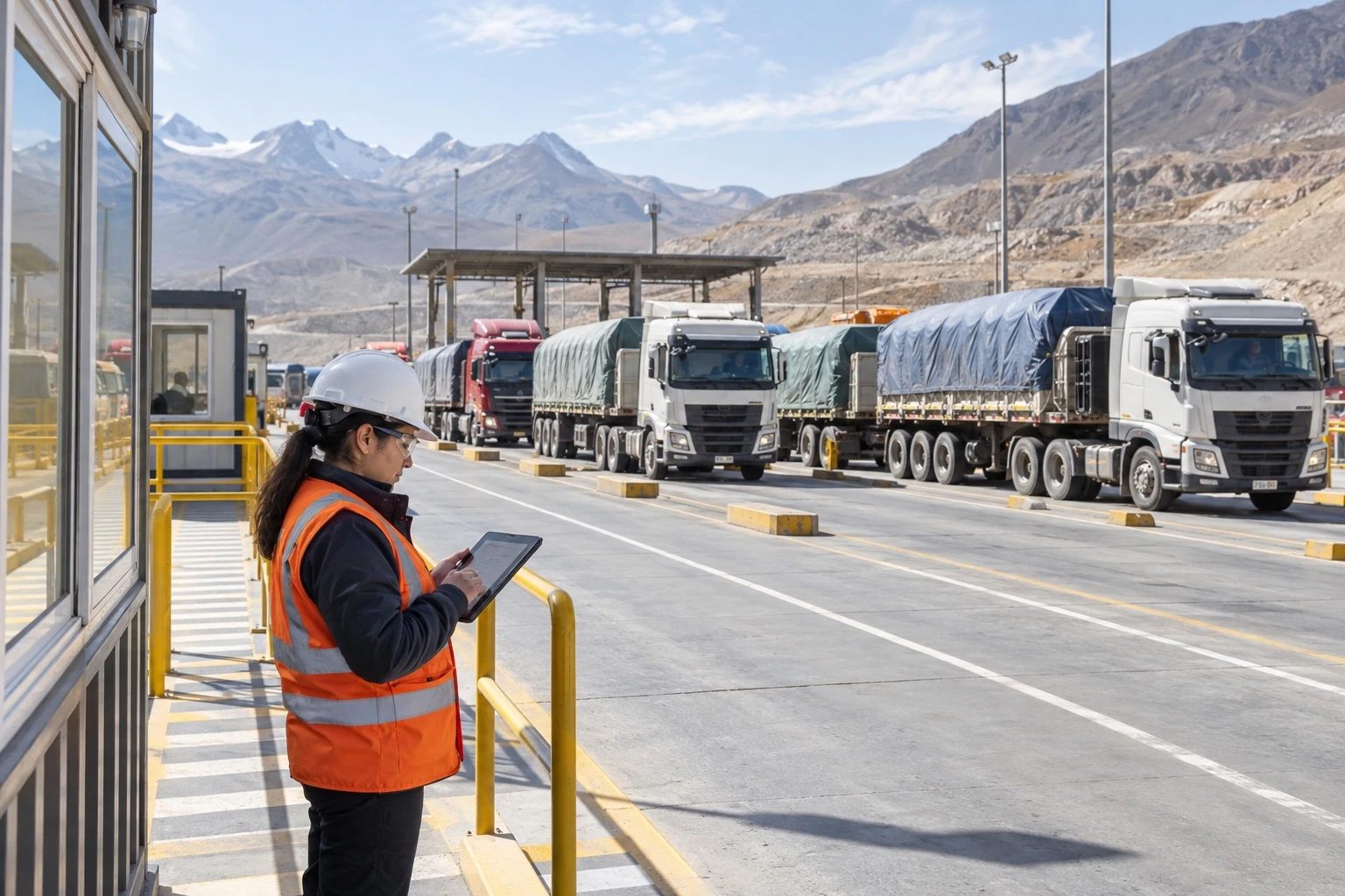 Foto referencial: coordinación del despacho de camiones hacia destinos operativos