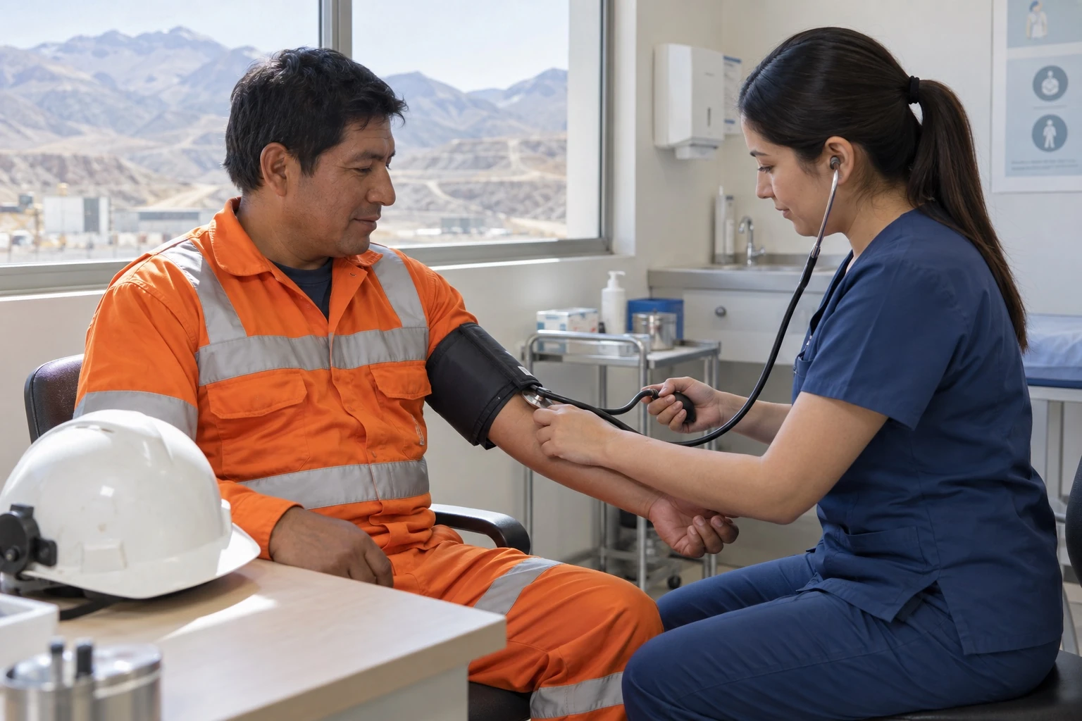 Foto referencial: evaluación de salud ocupacional de un trabajador minero